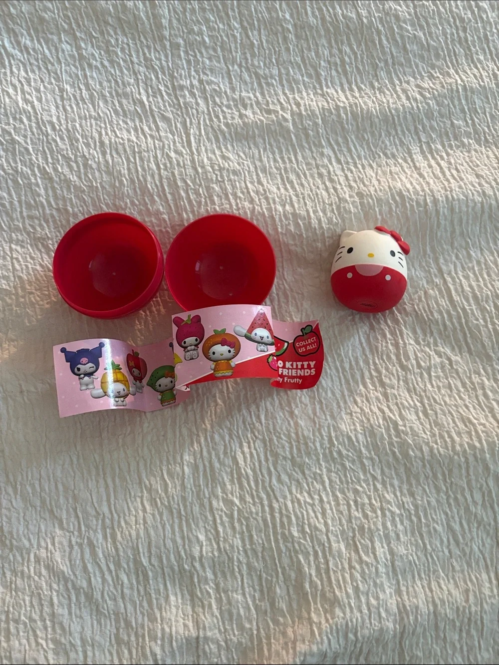 Sanrio Hello Kitty Red Mini Capsule Figure with Character Insert